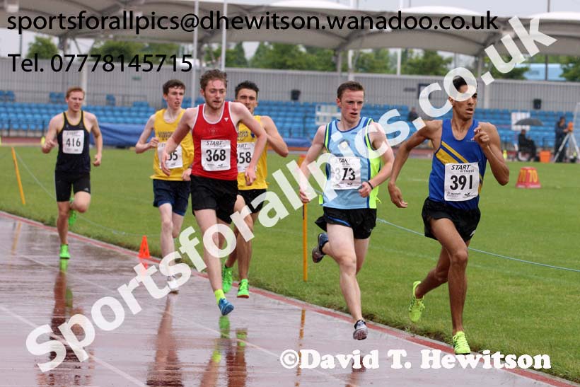 Mens under-20s 1500 metres, Northern Championships, Sport City, Manchester. Photo: David T. Hewitson/Sports for All Pics